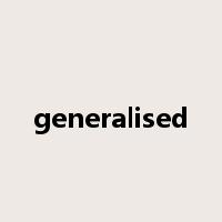 generalised是什么意思