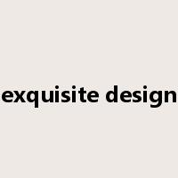 exquisite design是什么意思