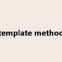 template method是什么意思