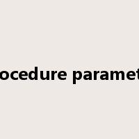 procedure parameter是什么意思