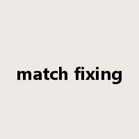 match fixing是什么意思