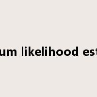 maximum likelihood estimator是什么意思