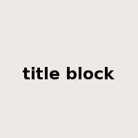 title block是什么意思