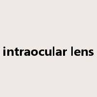 intraocular lens是什么意思