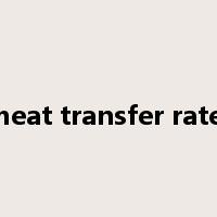 heat transfer rate是什么意思