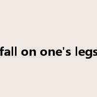 fall on one's legs是什么意思