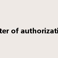 letter of authorization是什么意思