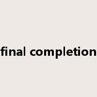 final completion是什么意思