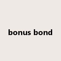 bonus bond是什么意思