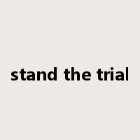 stand the trial是什么意思
