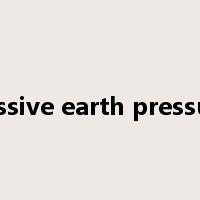 passive earth pressure是什么意思
