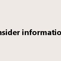 insider information是什么意思