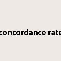 concordance rate是什么意思