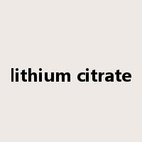 lithium citrate是什么意思
