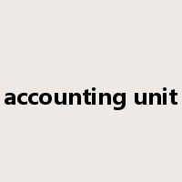 accounting unit是什么意思