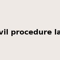 civil procedure law是什么意思