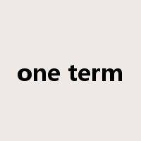 one term是什么意思