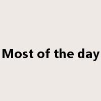 Most of the day是什么意思