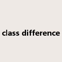 class difference是什么意思