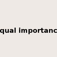 equal importance是什么意思