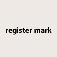 register mark是什么意思
