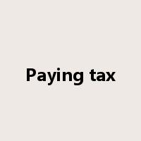 Paying tax是什么意思