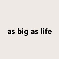 as big as life是什么意思