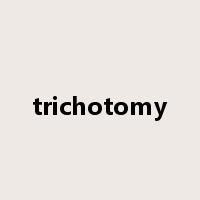 trichotomy是什么意思