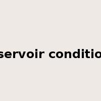reservoir conditions是什么意思