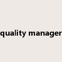 quality manager是什么意思