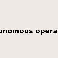 autonomous operation是什么意思