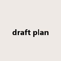 draft plan是什么意思