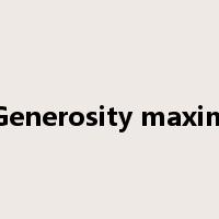 Generosity maxim是什么意思