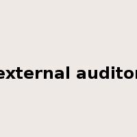 external auditor是什么意思