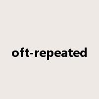 oft-repeated是什么意思