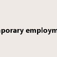 temporary employment是什么意思