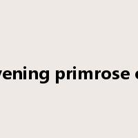 evening primrose oil是什么意思