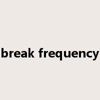 break frequency是什么意思