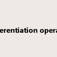 differentiation operator是什么意思