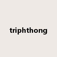 triphthong是什么意思