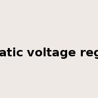 automatic voltage regulator是什么意思