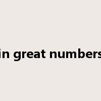 in great numbers是什么意思