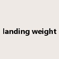 landing weight是什么意思