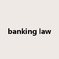 banking law是什么意思