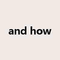 and how是什么意思