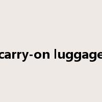 carry-on luggage是什么意思