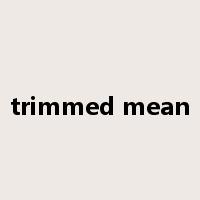trimmed mean是什么意思