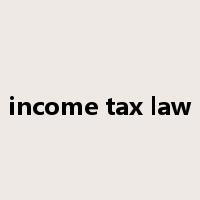 income tax law是什么意思