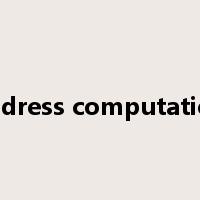 address computation是什么意思