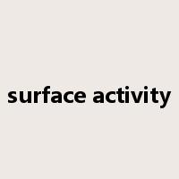 surface activity是什么意思